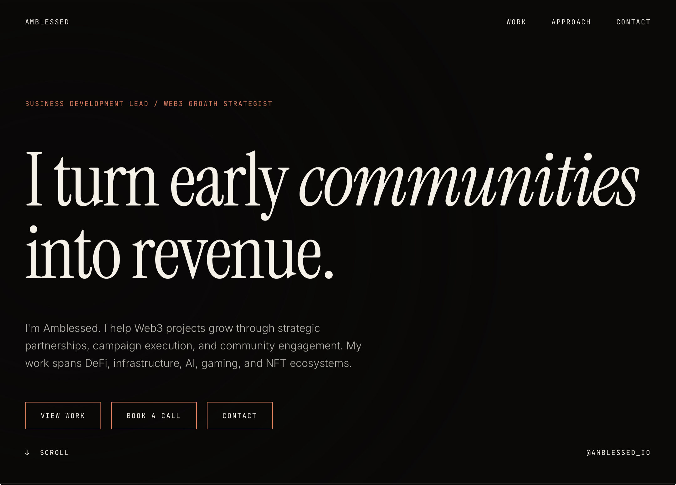 Amblessed website preview